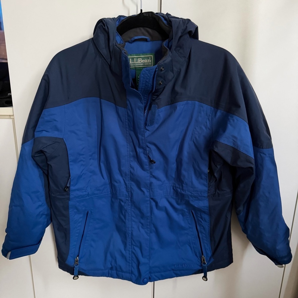 L.L. Bean Kid's Two-Tone Blue Primaloft Snow Ski Jacket